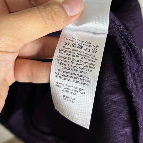 DKNY Eggplant Mini Fit Flare Dress Sz 10 - Picture 7 of 14